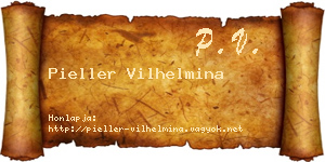 Pieller Vilhelmina névjegykártya